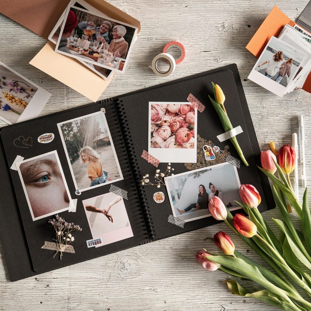 flowers, flower wallpaper, flower background, photo album, polaroids, photos, photography, nature, beautiful flowers, photo prints, scrapbook, scrapbooking